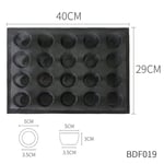 IFMGJK Silicone Bun Bread Forms Non Stick Baking Sheets Perforated Hamburger Molds Muffin Pan Tray (Color : GB019)