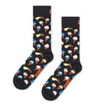 Happy Socks Men's Ice Cream Sock, Black, 7.5/11.5 UK