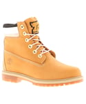 Timberland Womens Ankle Boots 6in Heritage Leather Lace Up tan Leather (archived) - Size UK 4