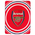 Official Arsenal FC Football Crest Fleece Blanket Throw (100% Polyester & 125cm x 150cm)