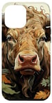 Coque pour iPhone 13 Pro Max Motif camouflage feuilles de bœuf