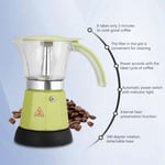 300ml/6 Cups 480W Electric Moka Pot Detachable Kitchen Stovetop Coffee Maker New
