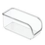iDesign Linus boîte de rangement pour sachets de sucre, petite boîte à sucre en plastique avec ouverture latérale pour table à manger, transparent