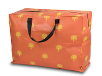 Sorti 2x Enormous Jumbo XL Clothing Toys Home Laundry Storage Bag Made From Recycled Material. Really Big Extra Deep Massive Orange Tree Pattern Bag. 127 Litres. 54 x 74 x 32 cm (2 pieces)
