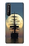 Pirate Ship Moon Night Case Cover For Sony Xperia 1 II