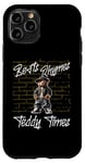 iPhone 11 Pro Beats Rhymes Teddy Times Stylish Hip-Hop Teddy Bear Design Case