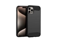 Cool Iphone 15 Pro Max Carbon Black Case Non-Slip/Reinforced Frame 8434847069494