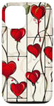 Coque pour iPhone 12/12 Pro Coeurs saignants Fleurs Floral à motifs Art original
