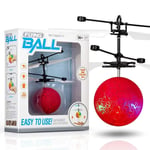 Flying Toy Ball Infrared Induction RC Flying Toy Built-in LED Light Disco Helicopter Shining Colorful Flying Drone Indoor Outdoor Games Toys for 1 2 3 4 5 6 7 8 9 10 Year Old Boys Girls