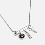 Marc Jacobs Button Charm Silver-Plated Necklace