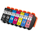 7 Ink Cartridges XL (Set+Bk) for Epson Expression Photo XP-8500 & XP-8600