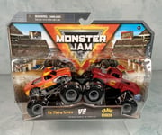 Monster Jam Double El Toro Loco Vs Classic Red Grave Digger 1:64 Trucks New