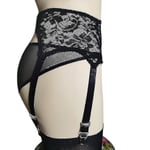 Kvinnors Sexiga Strumpeband Retro Vintage Stil 6 Remmar Strumpebandsbälte Underkläder Strumpebandsbälte Tw 2024 Ny XXL XXL light black