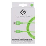 Floating Grip 0,5M Silicone USB-C Cable (Green)