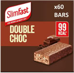SlimFast Snack Bar Low Calorie Double Choc Flavour 60 X 26g Chocolate BBE 02/24