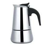 Samfox Coffee Pot, Portable Stainless Steel Mocha Pot Moka Espresso Maker for Home Office (200ml)