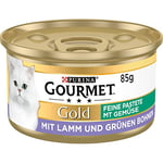 Purina Gourmet Gold 12 Paquets de 185 g boîtes de pâtée pour Chats - Nourriture Humide pour Chats - Différentes variétés
