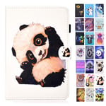 Rose-Otter for Kindle Fire HD 10 (2019) (2017) (2015) Case PU Leather Wallet Flip Case Card Holder Kickstand Shockproof Bumper Cover with Pattern Kawaii Panda