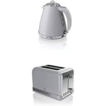 Swan Retro 1.5 Litre Jug Kettle and 2 Slice Toaster Grey