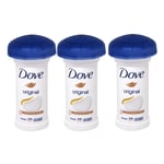 Dove Anti-Perspirant Original Deodorant Cream Stick 6468 - Pack of 3 x 50 ml