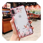 Glitter Case For iPhone 11 Pro XS Max X XR 7 8 Plus 5 6 S 5S 6S SE 7Plus 8Plus Back Cover Casing Mobile Phone Clear Coque-Rose gold edge-For iPhone XS