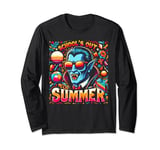 Retro Schools Out For Summer Teacher Girls Boys Kids Vampire Long Sleeve T-Shirt