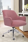 Office Home Chair Computer Desk Chair Swivel Adjustable Lift, Pink