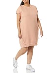 Goodthreads Women's Heritage Fleece Short-Sleeve Cocoon Dress with Pockets, Dusty Pink Acid Wash, XL