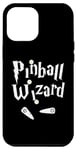 Coque pour iPhone 12 Pro Max Pinball Wizard, joueur de machine d'arcade, amateur de jeux et concepteur artistique