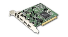 Iogear 2x USB 2.0 & Firewire 400 PCI-kort minst Mac OS 8.6 blåvit PM G3/300