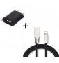 Pack Chargeur Lightning pour IPHONE SE 2020 (Cable Fast Charge + Prise Secteur Couleur USB) APPLE IOS - NOIR