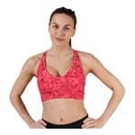 Under Armour Women VanishMid All Over Print Sport Bra - Impulse Pink/Tonal, X-Small