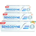 3x Sensodyne Whitening Repair & Protect Sensitive Teeth Toothpaste 75ml