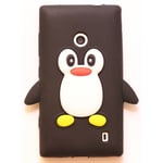 Lumia 520 musta pingviini silikonisuojus.