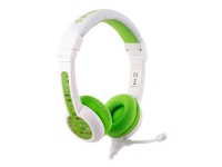 Onanoff BuddyPhones School+ - Headset - på örat - kabelansluten - 3,5 mm kontakt - grön