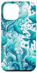 Coque pour iPhone 12 Pro Max Bleu turquoise Aqua Ocean Colors