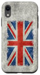 iPhone XR UK Union Jack Flag in Grungy Vintage Style Case
