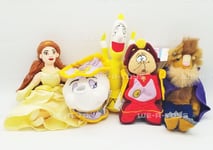 the Disney Store Beauty and the Beast Mini Beanbag Plush Set of 5 plush Toys NWT