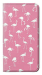 Innovedesire Pink Flamingo Pattern Etui Flip Housse Cuir pour Motorola Moto X4