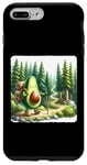 Coque pour iPhone 7 Plus/8 Plus Sac à dos de randonnée avocat dans une forêt luxuriante avec chemin