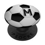 Soccer Player Starts with Letter M Football Phone Grips Gift PopSockets Grip and Stand for Phones and Tablets