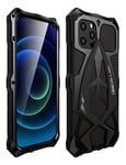 KumWum Military Grade Phone Case for iPhone 12 Pro Max Shockproof Heavy Duty Full Body Protective Personalized Tough Cover with Screen Replacement for iPhone 12promax 2020, Black