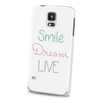iDiwa Z Idiwa Skal Samsung S5 - Smile Dream Live Vit