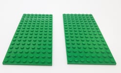 2 x LEGO 8x16 GREEN Plate Baseplate Base - 8x16 STUDS (PINS)  - Brand New