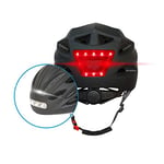 BEEPER - Casque avec LED Avant et arrière pour Vélo, VTT, Trottinette électrique ME134 (Medium, Noir)