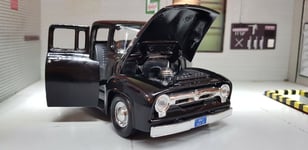 Ford F100 Pickup Black 1956 Ute Van Truck G LGB 1:24 Scale Diecast Model 73235