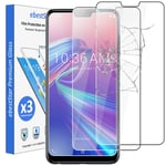 ebestStar - compatible with Asus Zenfone Max Pro M2 Screen Protector ZB631KL Premium Tempered Glass [x3 Pack] Shatterproof, 9H 3D Bubble Free [ZB631KL: 157.9 x 75.5 x 8.5mm, 6.26'']