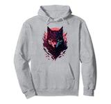 Wolf Animals Lover Funny Design Pullover Hoodie