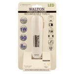 Walton MLV7658 USB Rechargeable LED Flashlight Torch Battery Power Bank Phone Wh