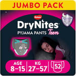 Huggies Drynites, Night Time Pants for Girls - Sizes 8-15 Years (52 Pants) - Tee
